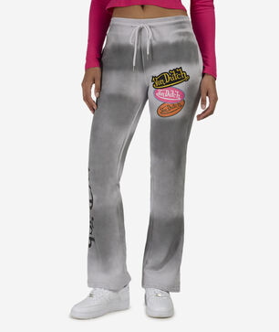 Fleece Patch Wide Leg Pants