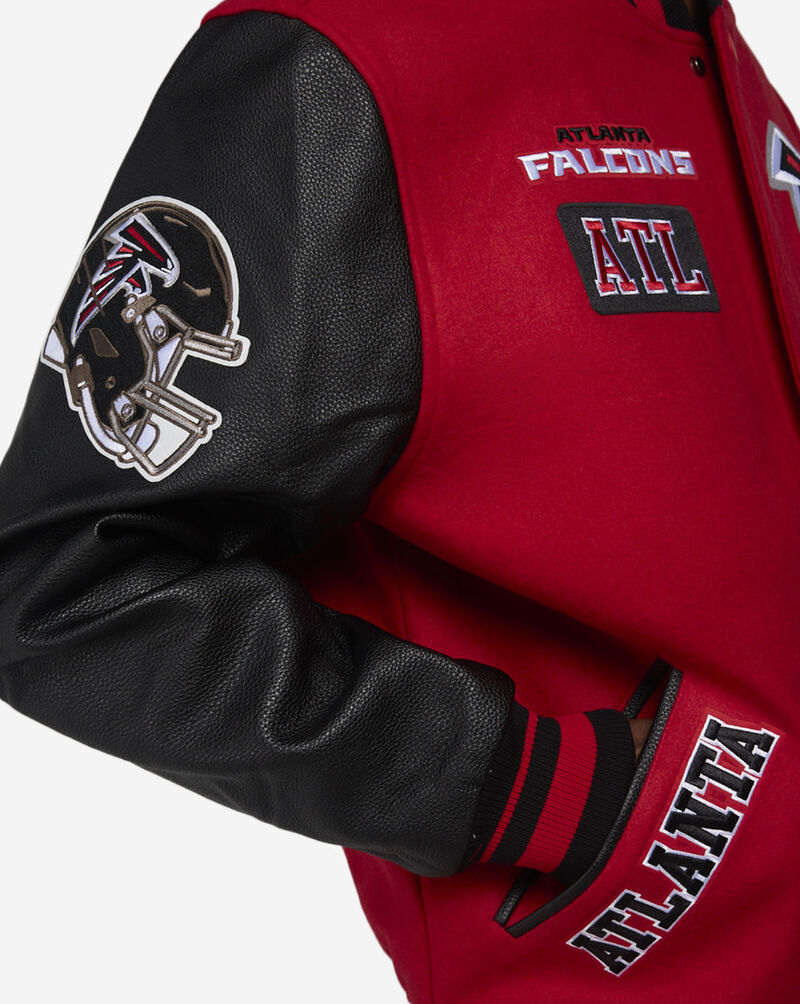 PRO STANDARD Atlanta Falcons Pro Area Code Varsity Jacket FAF6410398-RBK Red 3