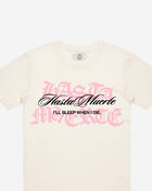 Hasta Muerte Muerte Script Tee HM-MUERTEOESCRIPTPINK-TEE-NATURAL cream 3