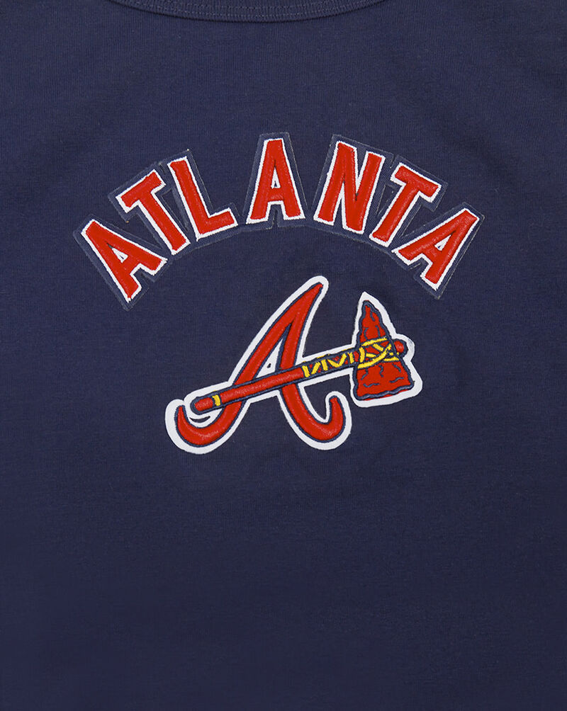 PRO STANDARD Atlanta Braves Classic Relaxed Fit Racerback Tank Top LABA37208-MDN Blue 2
