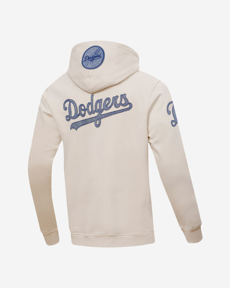 PRO STANDARD Los Angeles Dodgers Varsity Blues Fleece Pull Over Hoodie LLD538404-LIN cream 3
