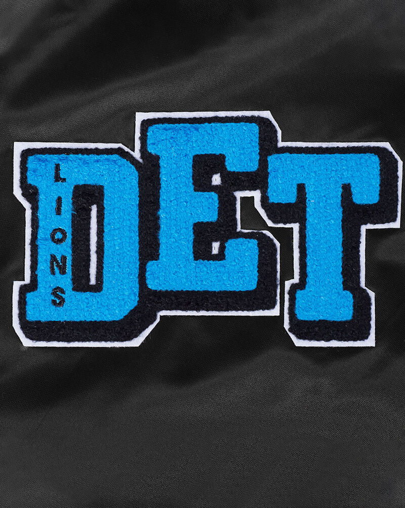 PRO STANDARD Detroit Lions Mash Up Rib Satin Jacket FDLU410417-BLK Black 2