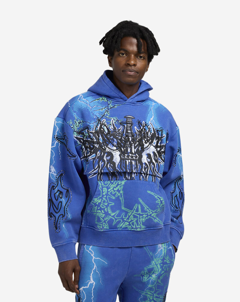 Smoke Rise Paradise Fleece Hoodie F025567SN-BLU Blue 1