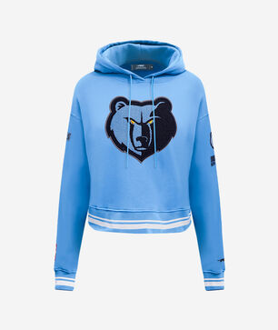 Memphis Grizzlies Retro Classic Rib Cropped Pullover Hoodie 