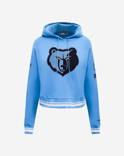 Memphis Grizzlies Retro Classic Rib Cropped Pullover Hoodie 