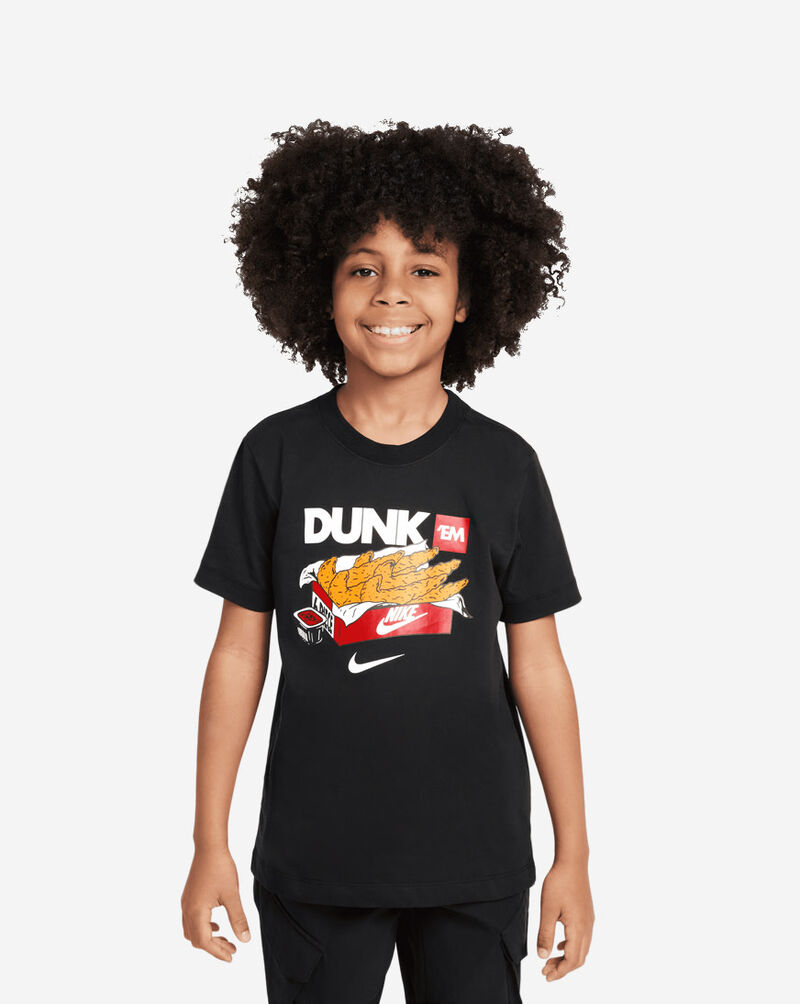 Nike Big Kids' Chicken Dunks Graphic T-Shirt HQ3235-010 Black 1