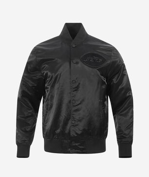New York Jets Triple Black M Satin Jacket