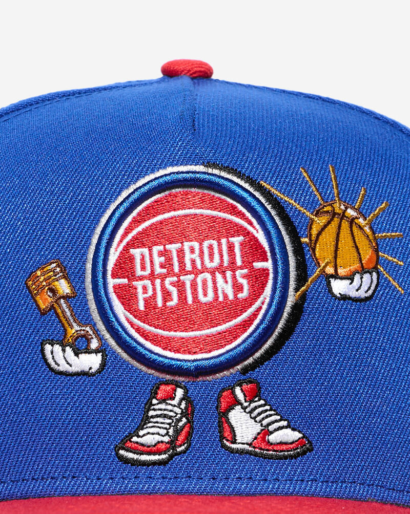 New Era 9Fifty Detroit Pistons Cartoon A-Frame Snapback Hat 60800190 Blue 2