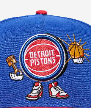 9Fifty Detroit Pistons Cartoon A-Frame Snapback Hat
