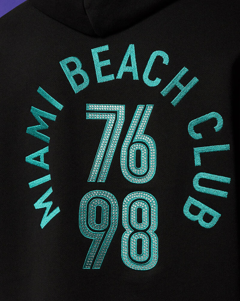 MCM MCM x SNIPES Miami Club Half Sleeve Hoodie  SFM252-004-1-BLK Black 5