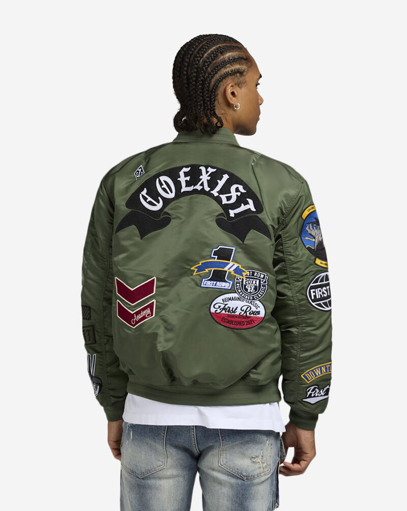 First Row Nylon Patch Jacket FRJ40045S-OLV Green 3