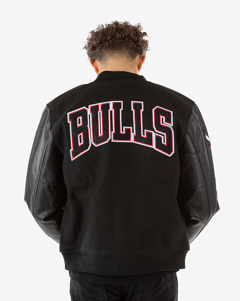Pro Standard Chicago Bulls Logo Varsity Jacket BCB651681 Black 4