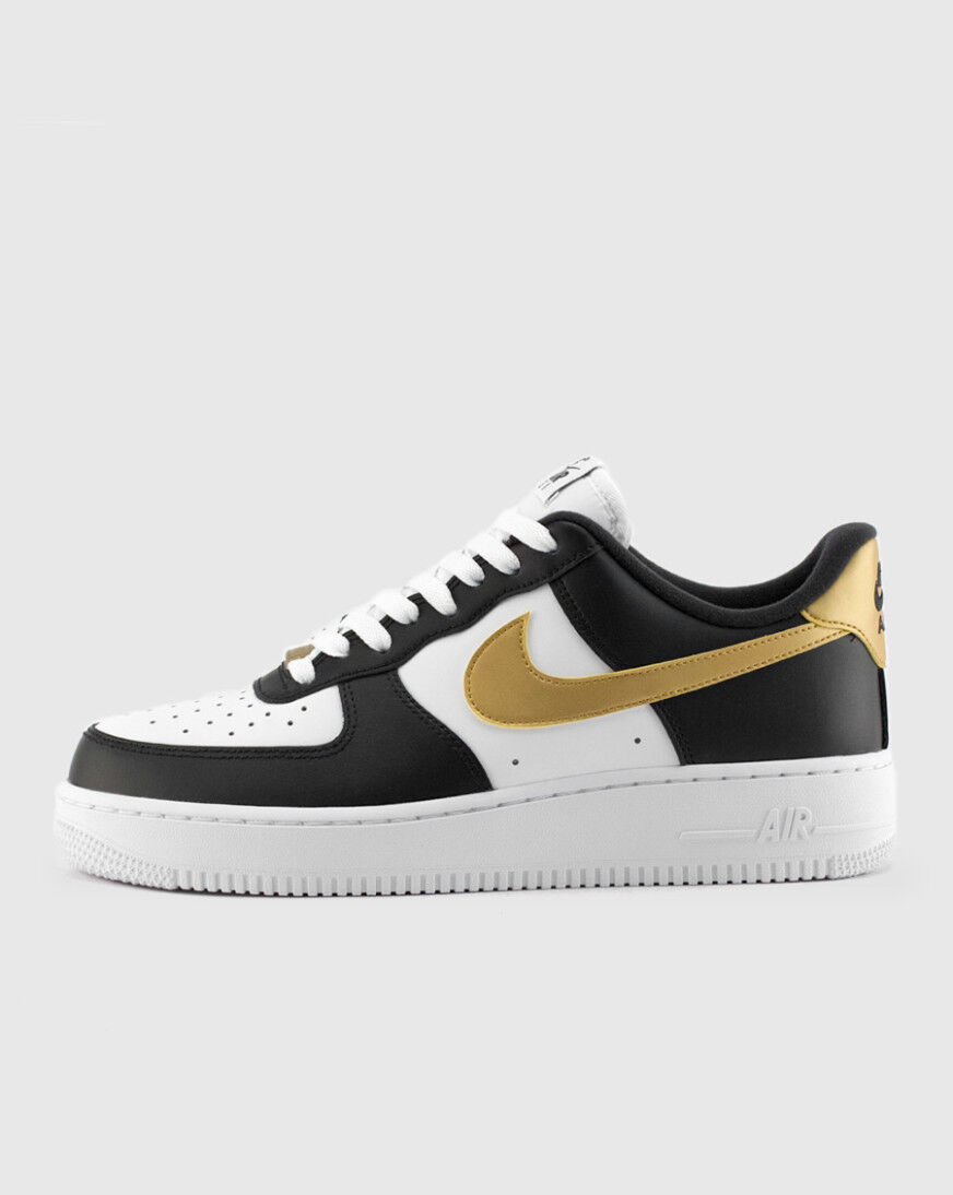 black and gold nike air force ones
