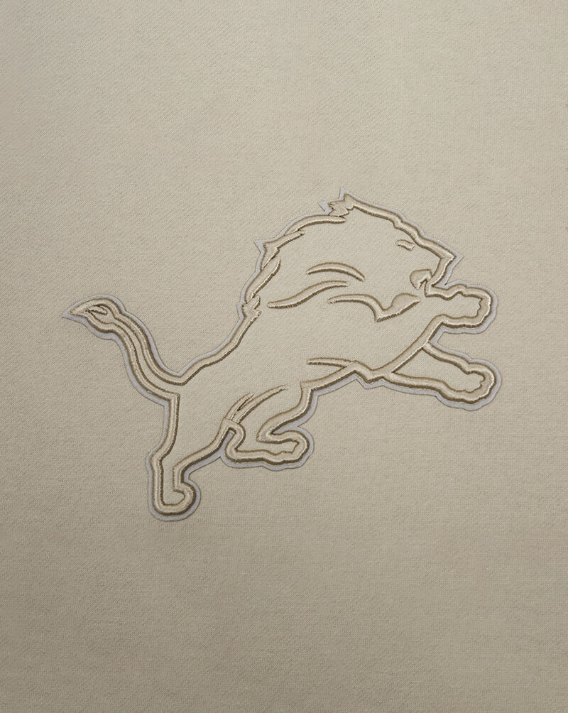 PRO STANDARD Detroit Lions Neutral Drop Shoulder Fleece Crewneck FDL545309-TAU Beige 2