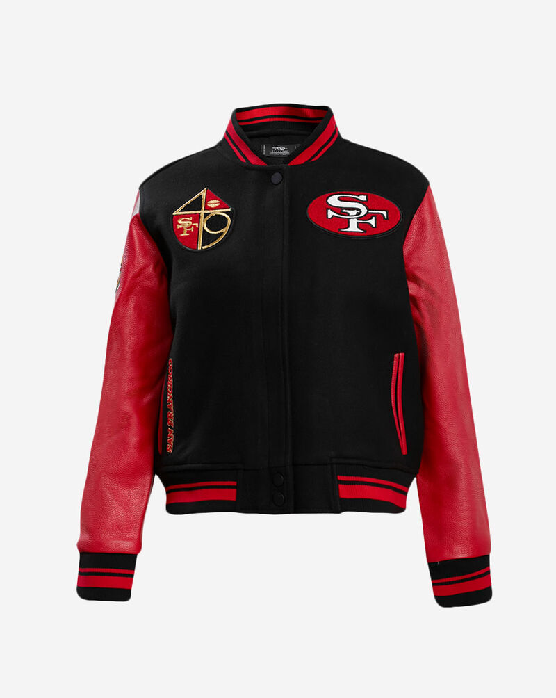 PRO STANDARD San Francisco 49Ers Retro Classic Rib Wool Varsity Jacket FS4H43620-BRK Black 1