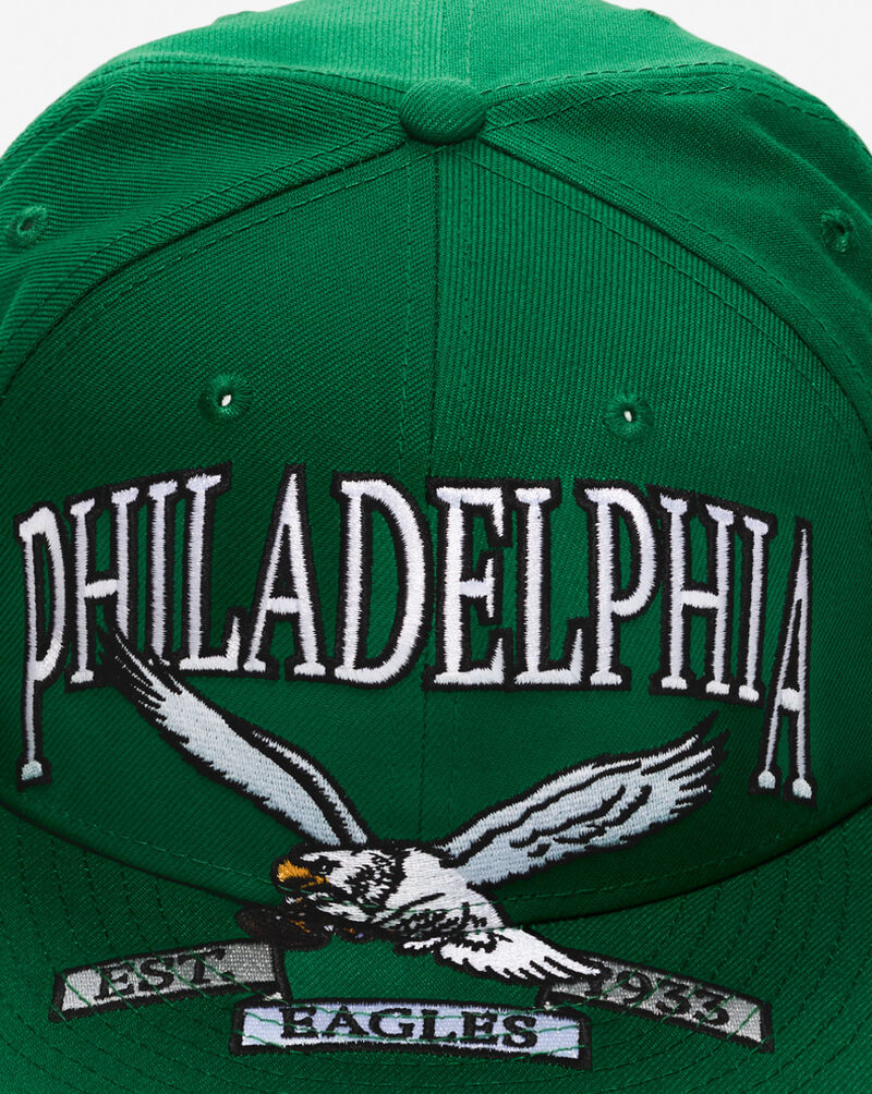 New Era 59Fifty Philadelphia Eagles Oversized Script Fitted Hat 60693581 Green 2