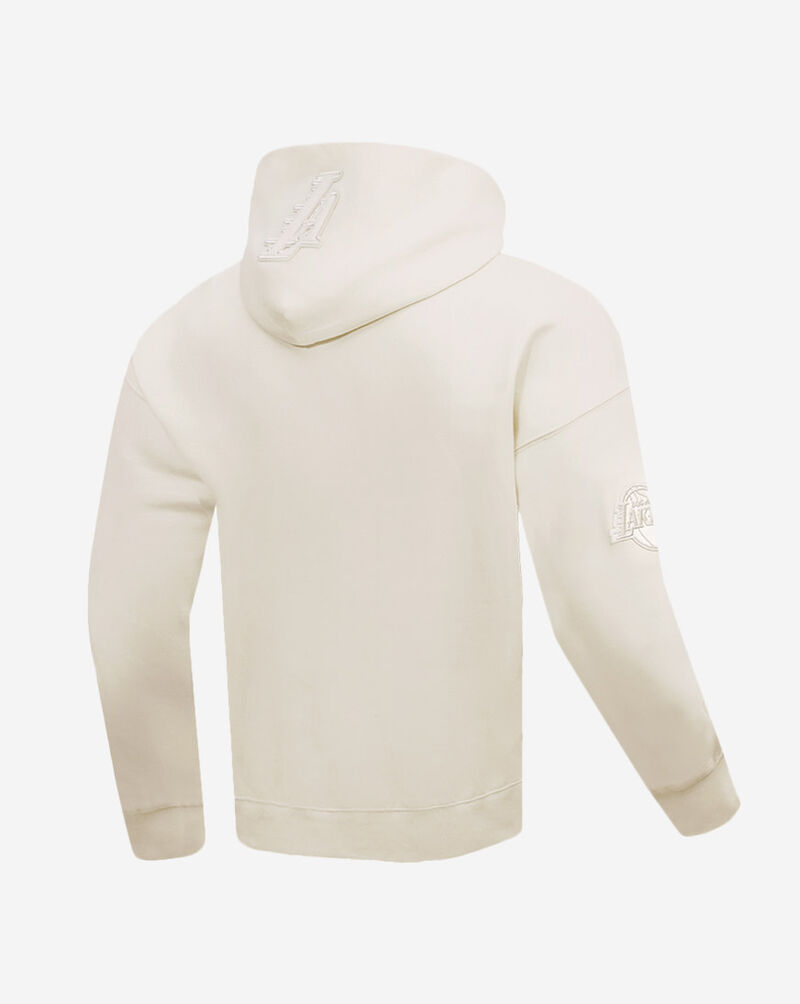 PRO STANDARD Los Angeles Lakers Neutral Drop Shoulder Fleece Pull Over Hoodie BLL557339-EGG cream 3