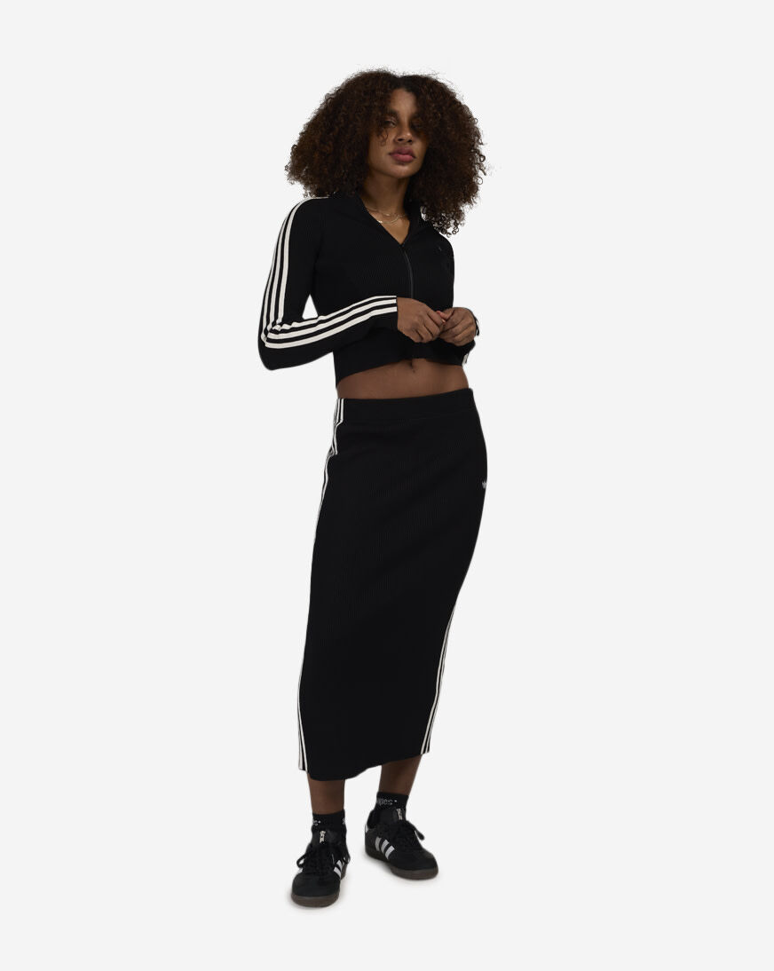 Shop adidas Adicolor 3-Stripes Slim Knit Track Top JY2597 black