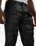 WAIMEA Coated Multi Pocket Cargo Pant SNM8253T-BLK Black 3