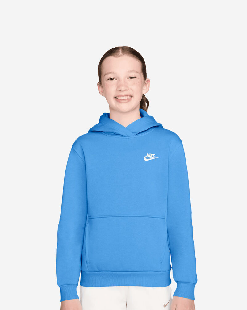 Nike Big Kids' NSW Club Fleece Hoodie FD3000-414 Blue 1