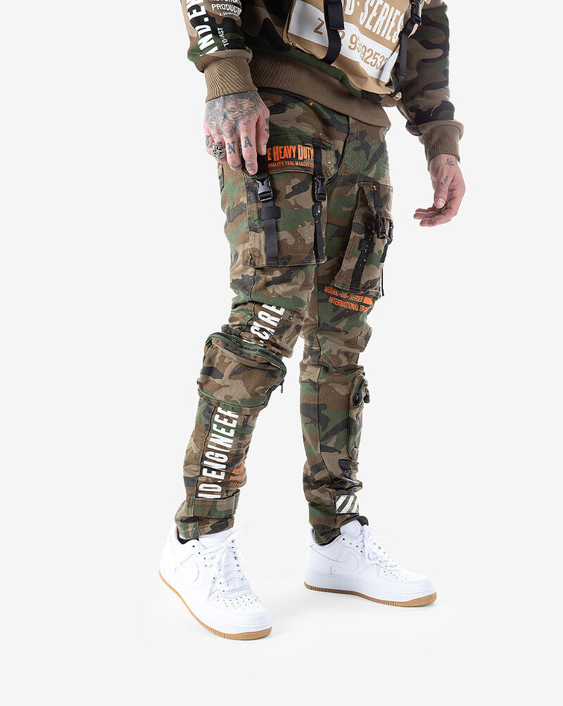 Shop Smoke Rise Heavy Duty Cargo Pants JP21525SCMO camo SNIPES USA