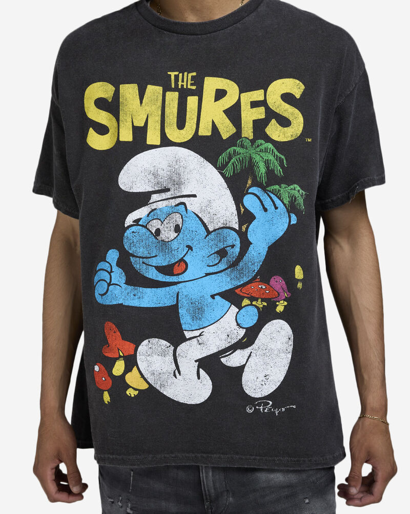 Graphic Tees Happy Smurf Tee SMF1790XX Black 3