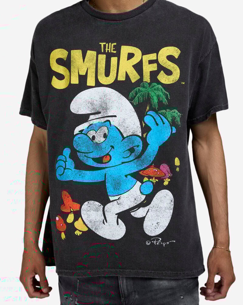 Graphic Tees Happy Smurf Tee SMF1790XX Black 3