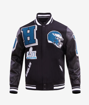 Philadelphia Eagles Mash Up Rib Wool Varsity Jacket