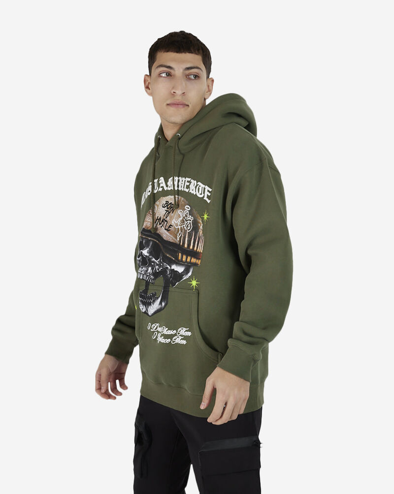 Hasta Muerte Born 2 Hustle Hoodie BORN2HUSTLEHD-OLV Green 2