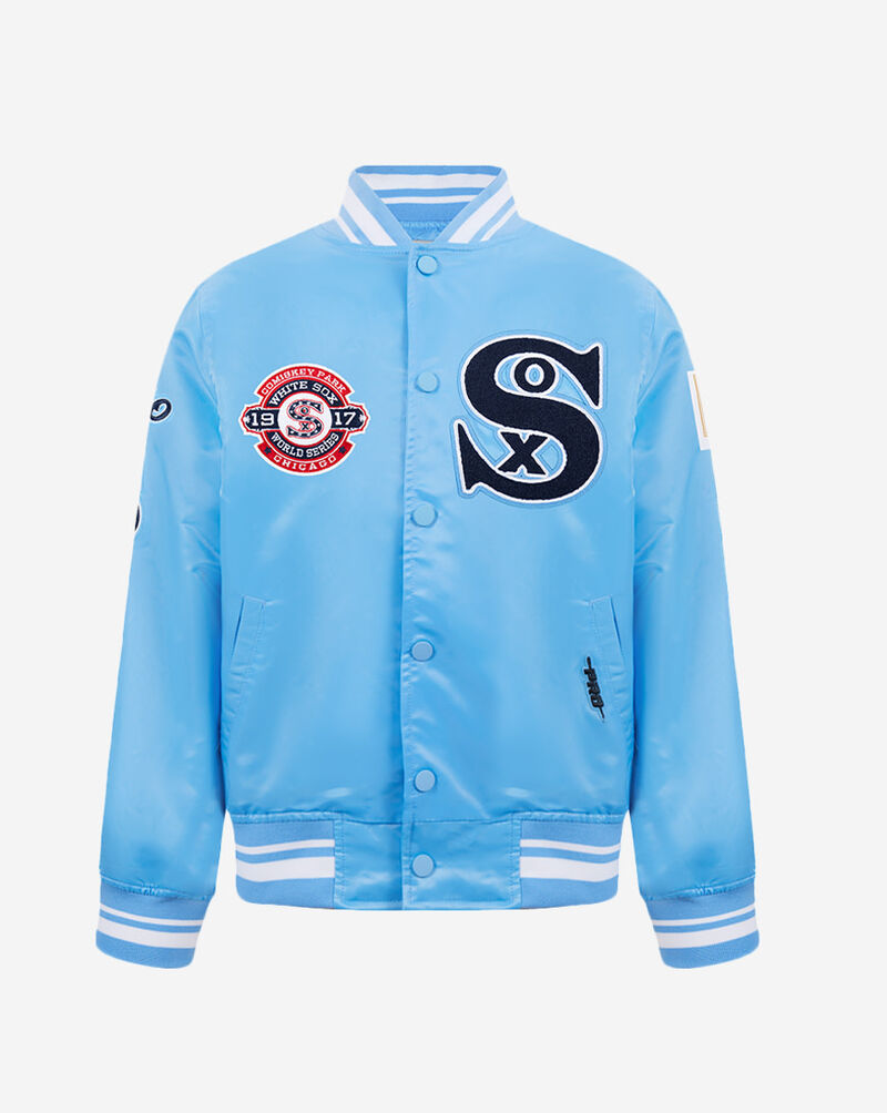 Big Boys' Chicago White Sox Retro Classic Rib Satin Jacket