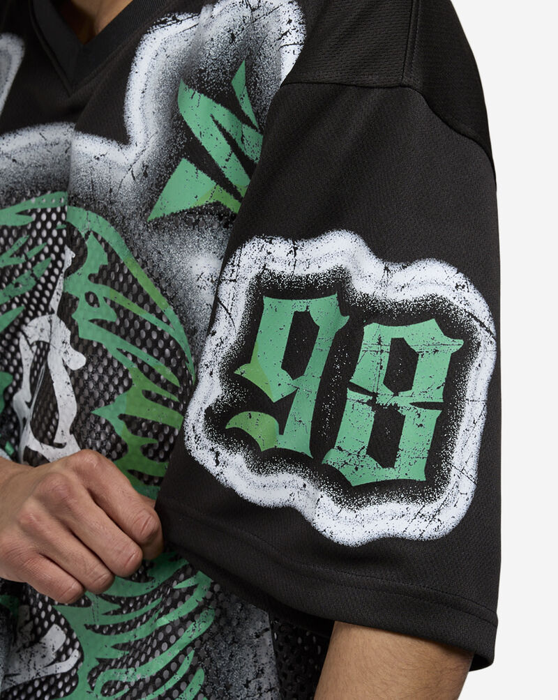 Hudson Screaming Skull Cropped Mesh Tee E1134568-BLK Black 3