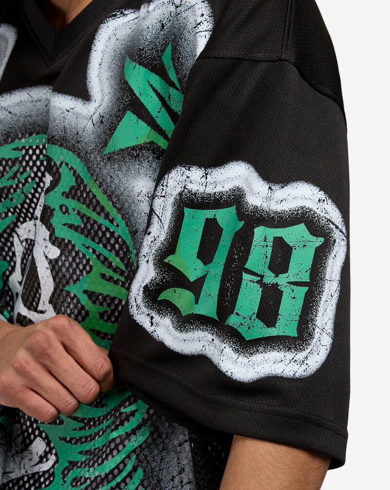 Hudson Screaming Skull Cropped Mesh Tee E1134568-BLK Black 3