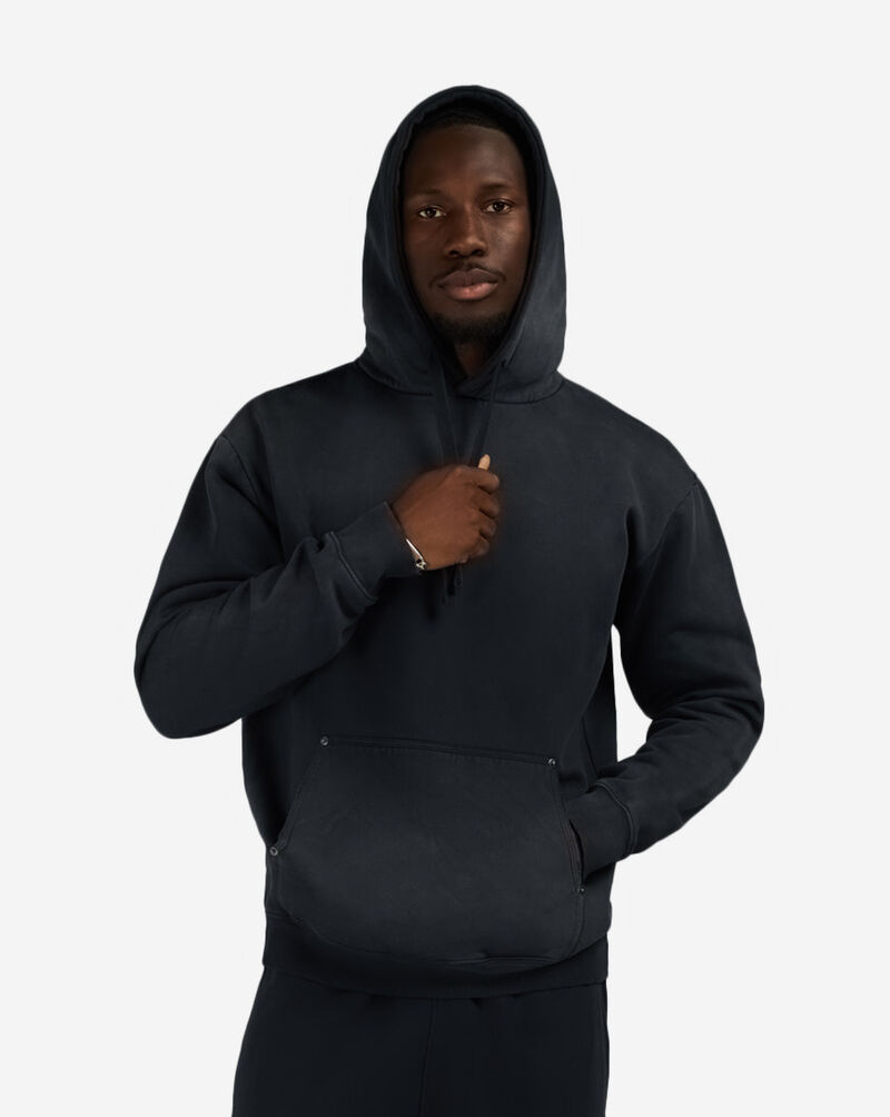 SNIPES Fleece Pullover Hoodie  FW26-MA003-010 Black 1