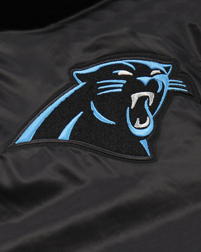 PRO STANDARD Carolina Panthers Mash Up Rib Satin Jacket  FCP6410406-BLK Black 4