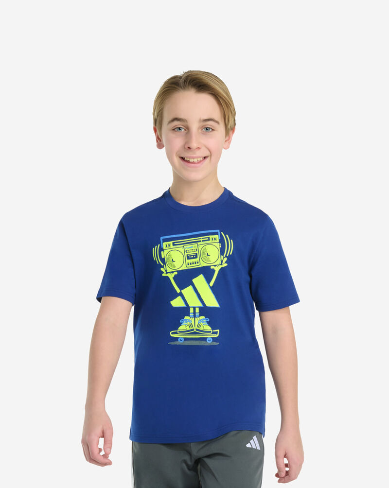 adidas Boys' Boombox Graphic Tee AA11081-AB10 Blue 1
