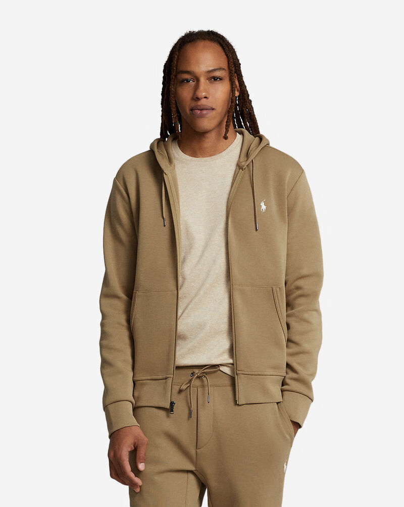 Shop Polo Ralph Lauren Double Knit Tech Hoodie 710881517008-KHA beige |  SNIPES USA