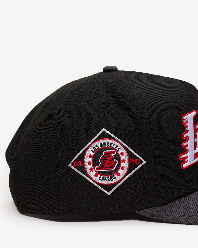 New Era 9Fifty Los Angeles Lakers A-Frame Snapback Hat 70906559 Black 2