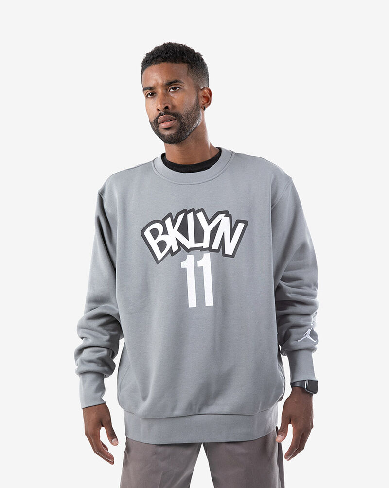Jordan Brooklyn Nets Kyrie Irving Statement Edition Fleece Crew Top
