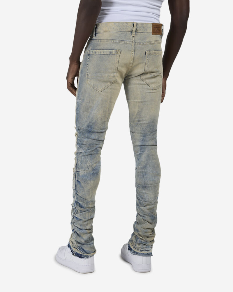 Jordan Craig Distressed Rip Repair Stacked Jeans JFT2257-ANT Blue 2