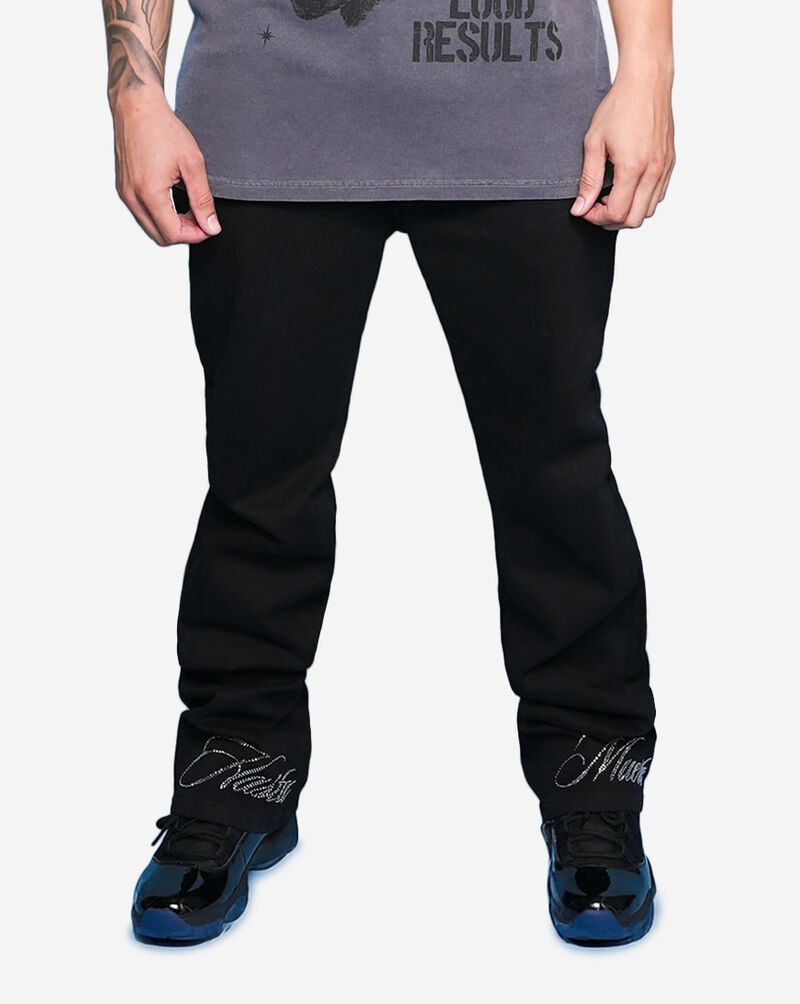 Hasta Muerte Spider Flared Denim HM-SPIDER-DENIM-BLACK Black 1