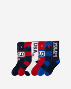 Polo Ralph Lauren USA 6Pk USA Stadium Crew Socks (L) 821681PK3-499 Multi 1