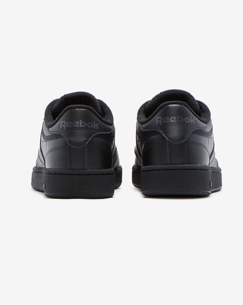 reebok club c leather trainers in black ar0454