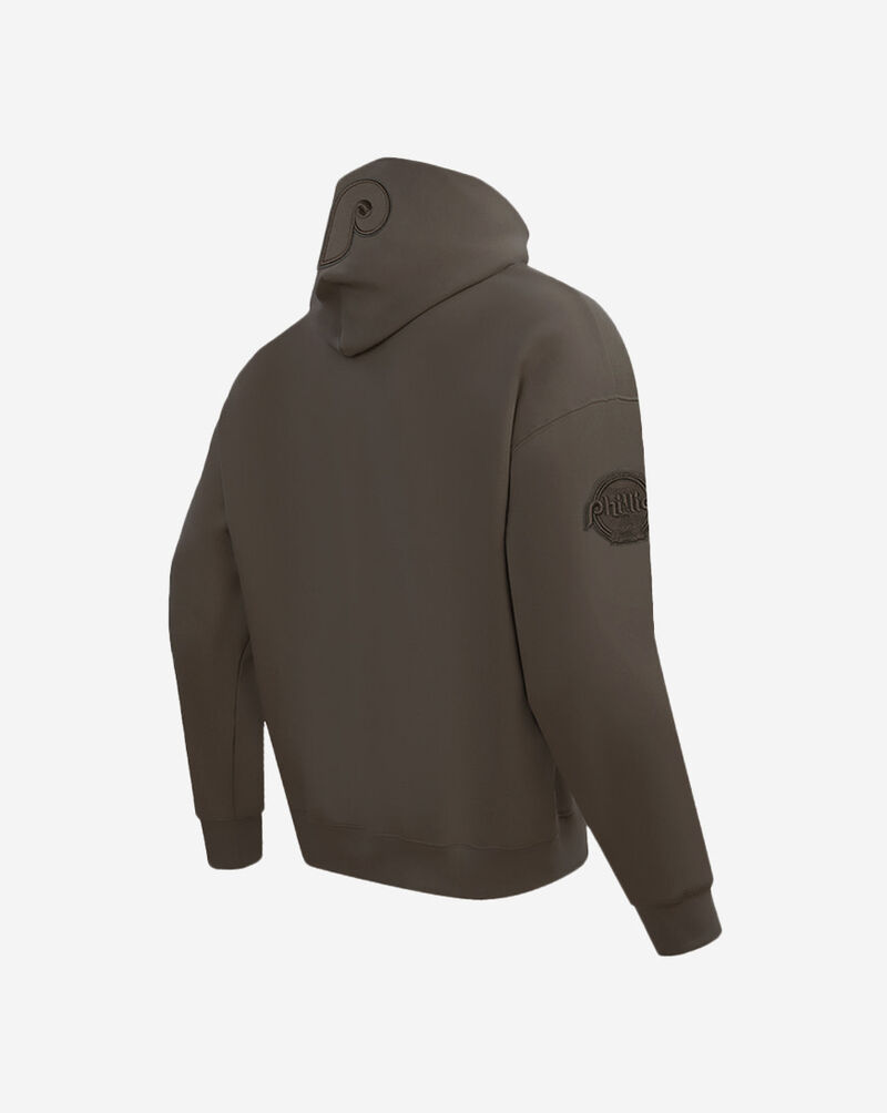 PRO STANDARD Philadelphia Phillies Neutral Drop Shoulder Fleece Pullover Hoodie LPH5311730-DKT Brown 3