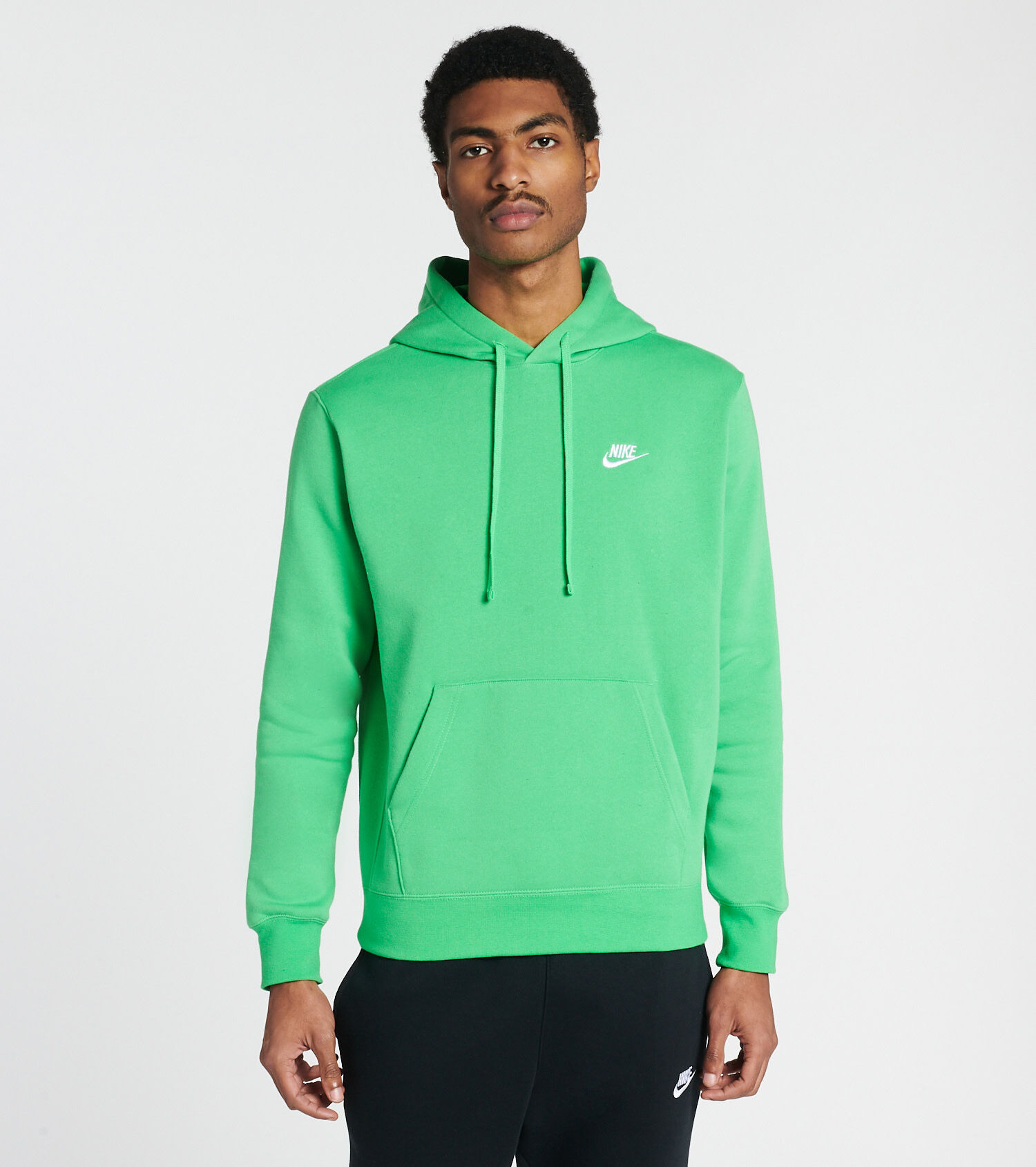 nike men's sportswear club fleece hoodie green