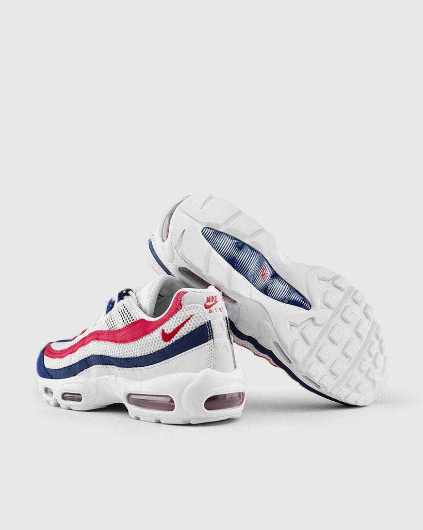 nike air max 95 white deep royal blue gym red