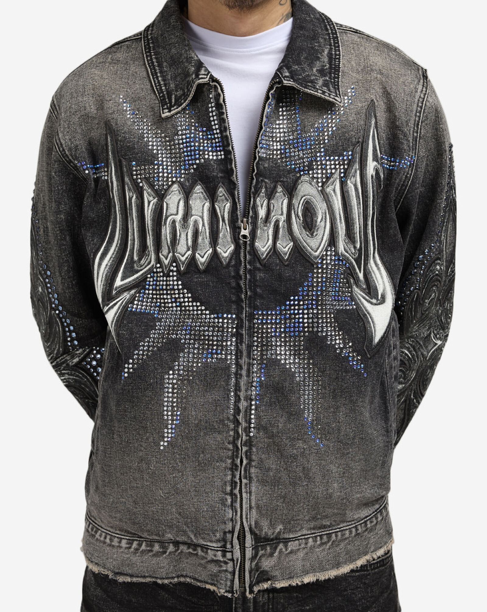 Shop Smoke Rise Luminous Denim Jacket JJ25546SN-GRY grey | SNIPES USA