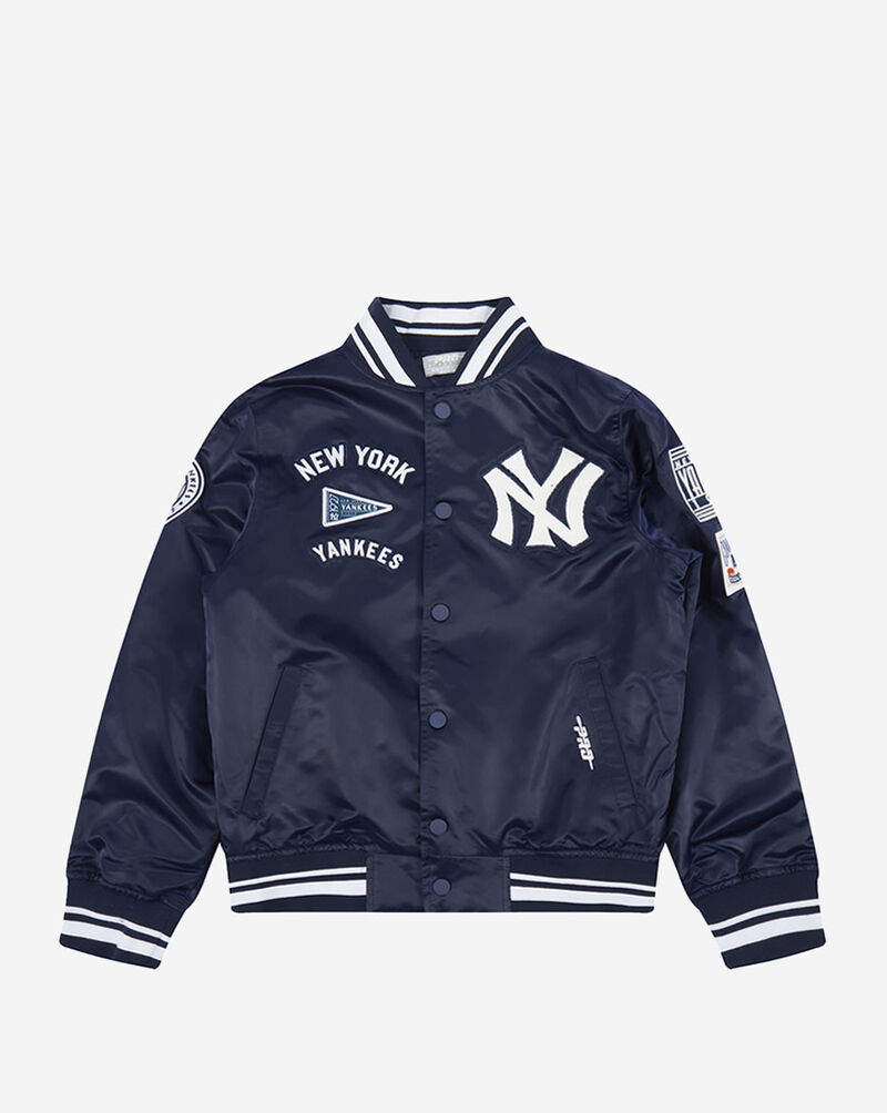 PRO STANDARD Big Boys' New York Yankees Retro Classic Rib Satin Jacket LNYB6315145-MDN Blue 1