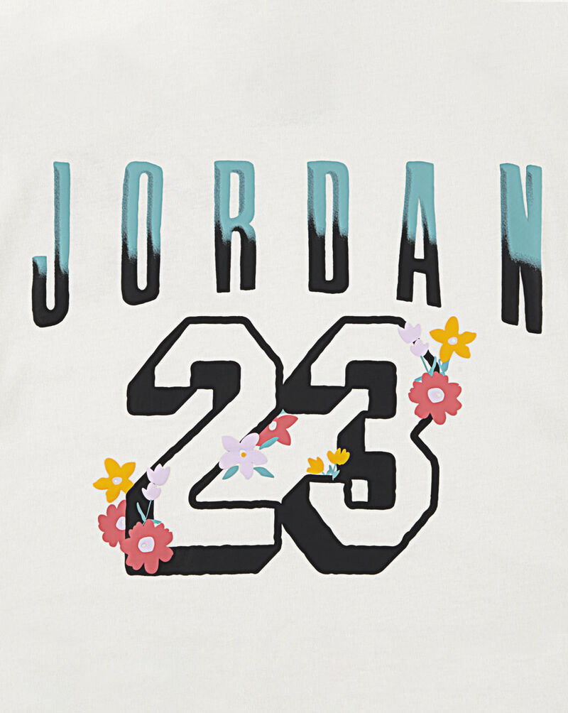 Jordan Big Kids' Summer Bloom Oversized Tee 45D923-782 White 4
