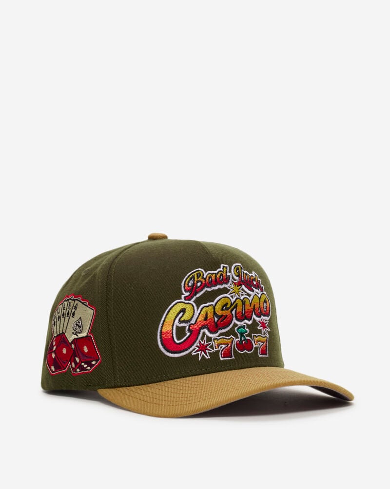 Field Grade Bad Luck Casino 2 Tone Wool Trucker Hat 1005724 Green 1