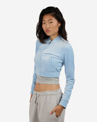 Velour Cropped Bomber Jacket